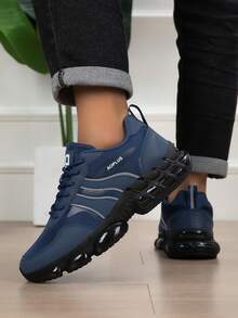 Men's Sports Shoes, Men's, 2026 New Men's Shoes, Men's Casual Shoes, Low-Top Lace-Up Men's Shoes, Fashionable & Unique Men's Shoes, Men's Jogging Shoes - Blue - View 4