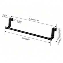 Stainless Steel Single Bar Towel Rack, Suitable For Kitchen And Bathroom, No Drilling Required, Towel Hanging Rod, Cabinet Door Hook - Multicolor - View 14