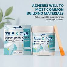 Tile & Bathtub Refinishing Paint Kit, Waterproof Tub And Tile Repair Coating, Quick Dry, DIY Bathroom Sink, Shower, Floor & Countertop Renovation Paint, White(Two Package Styles Will Be Shipped Randomly) - Tile and Bathtub Refinish Paint - View 7