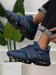 Men's Sports Shoes, Men's, 2026 New Men's Shoes, Men's Casual Shoes, Low-Top Lace-Up Men's Shoes, Fashionable & Unique Men's Shoes, Men's Jogging Shoes - Blue - View 5
