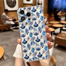 1 unidad Patrón de iconos de personajes de  azules Funda para GALAXY S24,Esquinas con airbag antichoque reforzado, tarjetero oculto trasero para tarjetas y carnets. Cuenta con diseño elegante, ideal para uso diario y viajes. - transparente (transparente) - Ver 1