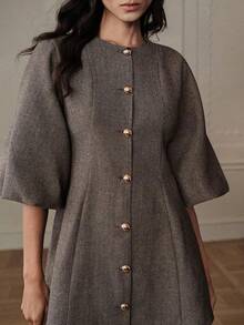 Women Midi Dresses - Blue - View 3