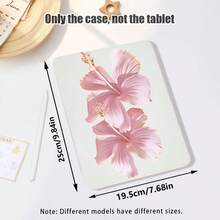 粉色百合花紋彩繪效果平板保護殼，內置筆槽，附支架，適用於 Honor 8/9/10/X8/X8A/X9/X8Pro/X9Pro 及其他機型/ MatePad SE 11 吋/MatePad 11 吋/11.5 吋，MatePad Pro/，Apple 10代/11代 2025 (A16)，Galaxy Tab A7/A9 及其他熱門機型 - 款式16 - 查看 4
