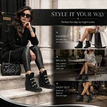 Women Ankle Boots & Booties - 黑鑽 - 查看 9
