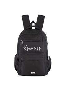 Mochila juvenil. tamaño. 30x45x16 con bolsa interna para laptop. diseño único, de moda, ligera y versátil, perfecta para estudiantes, ideal para uso diario, salidas, viajes, escuela - Negro - Ver 2