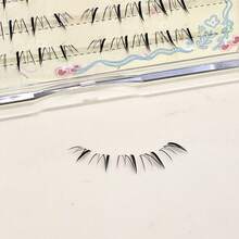 DOUDOUTIAN 50 Clusters Manga Lower False Eyelashes, Natural Lightweight Comic Style Lashes, Reusable Soft Lashes For Daily & Cosplay Makeup - View 7