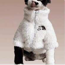 3-Color Fashionable Winter Pet Coat, Hairless Cat Clothing For Sphynx And Devon Rex, Thick Warm Lamb Fleece Jacket, 4-Color Warm Winter Coat - White - View 5