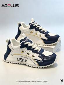 AoPlus Four Seasons New Men's Shoes Versatile Sneakers Non-Slip Breathable Casual Shoes Fashion Hot Selling Men's Board Shoes - 藍白色 - 查看 1