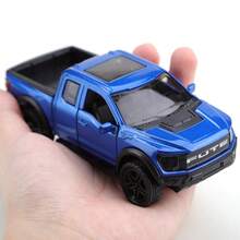 1件裝 (袋裝) 1/36比例素色男孩玩具，部分鋅合金玩具車，FX-1500 WILD風格玩具越野皮卡車，合金壓鑄玩具車，逼真越野皮卡，回彈發條功能，可開雙側車門，兒童玩具，適合3歲以上男孩，單件鋅合金玩具車，節日禮物，收藏玩具，生日禮物，精緻玩具車 - 彩色 - 查看 7
