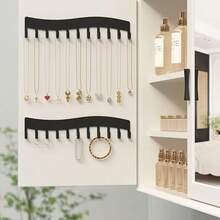 2pcs White/Black Wall Necklace Storage Rack Acrylic Wall Jewelry Storage Box Decorative Art Style Necklace Holder Hanging Storage Display Rack Can Store Rings, Earrings, Bracelets, Suitable For New Year, Valentine's Day, Mother's Day, Summer Decoration,Bedroom Room Decor,Back To School - Clear - View 4