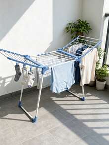 1PC Expandable Clothes Drying Rack,Foldable Clothes Drying Rack, Multifunctional Floor-standing Drying Rack,Large Capacity Airer for Indoor/Outdoor,Winged Laundry Drying Rack, Collapsible & Portable, Space Saving Cloth - 查看 1