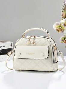 Women's Black Quilted Multi-Zipper Tote Bag, Top Handle And Adjustable Crossbody Strap, PU Leather Shoulder Bag With Star Charm Zipper, Suitable For Daily Commute, Work And Travel - Multicolor - View 9