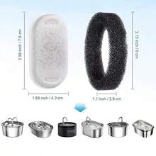 4piezas/6piezas/8piezas/10piezas/20piezas Cartuchos de filtro para fuente de agua para gatos, filtro de dispensador de agua para mascotas, filtro de carbón activado reemplazable, adecuado para fuente de agua para gatos - 1L - Ver 7