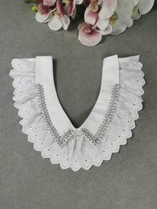 1件女款多色精緻刺繡手工重工純色波希米亞風聚酯纖維運動衫 秋冬新款假領時尚衛衣 - 彩色 - 查看 14