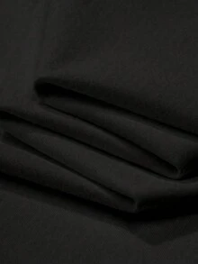 Chaleco deportivo para hombre, poliéster transpirable, diseño estampado informal; camisa de uso diario para hombre, camiseta para hombre, ropa para hombre, sudadera para hombre, sudadera. - Negro - Ver 5