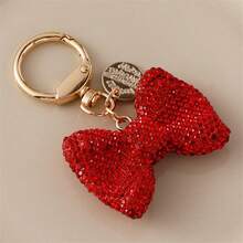 Fashion Crystal Bow Keychain, Cute Bow Keychain, Car Key Chain, Shiny Full Rhinestone, Handbag Pendant, Key Ring, Women's Gift - Multicolor - View 9