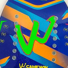 W®CAMEWIN The New Paddle Tennis Racket Beach Tennis Racket 50% Carbon Fiber Outdoor Sports Tennis Racket Inner Core EVA Foam Universal Ball Racket For Both Men And Women Adults New Geometric Pattern Surface Rough Gift Tennis Racket Bag - Blue - View 8