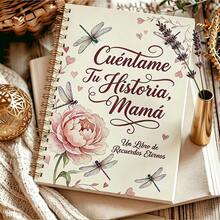 DANPERJI 1PC A5 Spanish Memory Journal, Guided Keepsake Notebook With Writing Prompts, Heartfelt Mother's Day & Birthday Gift For Mom School Supplies - Light Pink - View 6