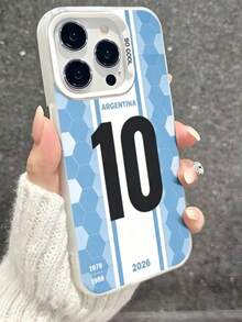 阿根廷 #10 球衣風格藍白蜂巢軟殼全包防震手機殼 世界盃紀念印花 適用於 iPhone 17 Pro Max/17 Pro/17/16 Pro Max/16 Pro/16/15 Pro Max/15 Pro/15/14 Pro Max/14 Pro/14/13 Pro Max/13 Pro/13/12 Pro Max/12 Pro/11 Pro Max/11 防震防塵防水手機殼 - 彩色 - 查看 2