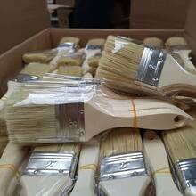 1pc/10pcs Flat Paint Brush Set | 5.08cm Wooden Handle Metal Paint Brush - Multi-Purpose, Suitable For Art, Crafts, Painting, Applying Paint And Glue - Indoor/Outdoor Use, Perfect For Home Repair And Projects, Durable Plastic Handle - A - View 2