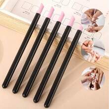 Set Pena Pemoles Kuku Kuarsa & Keramik 12/6pcs, Penghapus Kulit Mati & Kutikula 45°, Penggosok Kuku, Hiasan Berlian Imitasi/Perhiasan Kuku, Pendorong Kutikula untuk Kuku Gel & Alami - MultiWarna - View 6