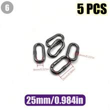 HSDOUBLE 5pcs Oval Metal Spring Hook Keychains, Suitable For Keyring Lanyards, Pet Collar Buckles, Wallet Keyring Replacement Parts - 5pcs - View 35