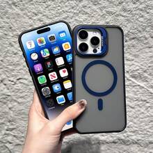 Enhanced Minimalist Anti-Slip Case, Transparent Color, Shockproof & Smudge-Resistant for  17 Pro Max/17 Air/16 Pro Max, Compatible with Apple  15/14 Plus/13/12/11, Perfect Gift for Valentine'S Day And Birthdays. - Azul profundo - Ver 3