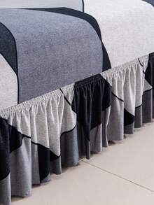 1件裝熱帶東南亞風荷葉邊蕾絲沙發套，幾何圖案印花彈性 Spandex 沙發保護套，適用客廳 L 型貴妃躺椅沙發墊全包覆，1/2/3/4 人座 - 彩色 - 查看 8
