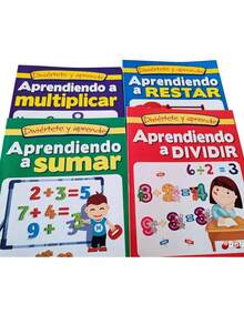 Pack Aprendiendo – Cuaderno De Ejercicios - Incluye: 1 aprendiendo a dividir, 1 aprendiendo a multiplicar, 1 aprendiendo a restar, 1 aprendiendo a sumar - Libro único - Ver 4