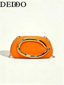 Tas Clutch Kulit PU Merah Anggur, Tas Tangan Modis untuk Hari Valentine, Pilihan Hadiah yang Dipersonalisasi, Aksesori Fashion yang Cocok untuk Berbagai Acara - Burnt Orange - View 10