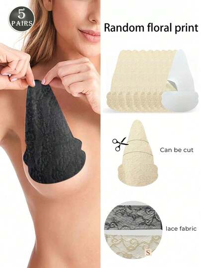 Pack Of 2/10 Pieces, Non-Woven Disposable Nipple Covers, Invisible Breast Enhancement Pads | Skin-Friendly And Comfortable, Prevents Protrusion.