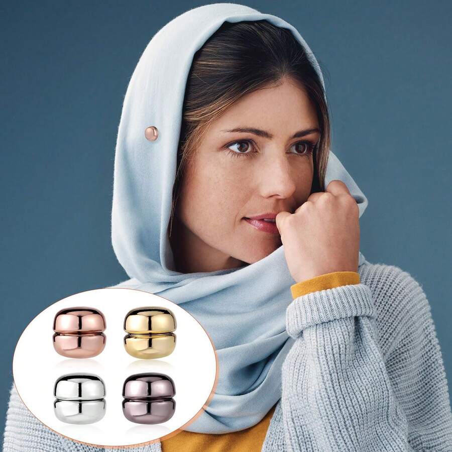 2/3/12 Pairs Premium Hijab Magnetic Pins, Multi-Purpose Hijab Magnets, Free To Choose Your Favorite Style