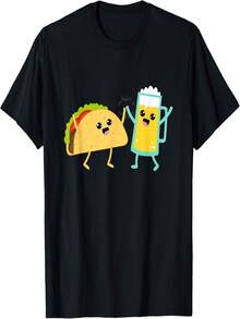 Burrito And Beer T-Shirts - Black - View 1