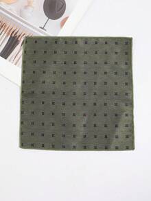 1pc Men's Vintage Cashew Flower Geometric Jacquard Pattern Pocket Square, Suitable For Formal Business Banquet Matching - Multicolor - View 5