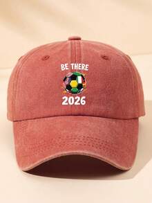 1pc Unisex 2026 World Cup Black Multi-Color Football Print Outdoor Casual Fashion Adjustable Size Sun Protection Soft Vintage Distressed Street Party Gathering Washed Baseball Cap Dad Hat Youth Cap Suitable For Daily Wear Versatile Camping Beach Travel Football Match Cheering - A - View 6