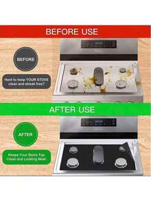 1pc Gas Stove Burner Cover, Stove Top Protector Pad, Suitable For Samsung Gas Stove, Reusable, Non-Stick, Easy To Clean, Kitchen Cooking Accessory - Multicolor - View 3