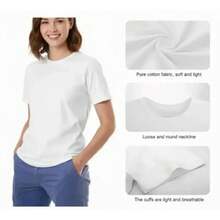 "At Cement" Cursed Cats Humor T-Shirt, 100% Cotton, Unisex, Urban Casual Style, Viral Meme Top,  Summer Outfit, Original Gift For Cat Lovers, Short Sleeve - 白色 - 查看 5