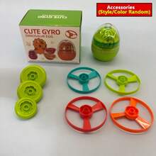 3-in-1 Spaß Gyroskop Flugscheibe Abschussgerät, Dinosaurier Ei Gyro, Kinder Flugspielzeug, UFO Outdoor Sport Propeller Dreh Gyro Spielzeug, Kinder Geschenk, Pädagogisches Wissenschaftsspielzeug Interaktives Spiel - Verschiedenfarbig - Übersicht 14