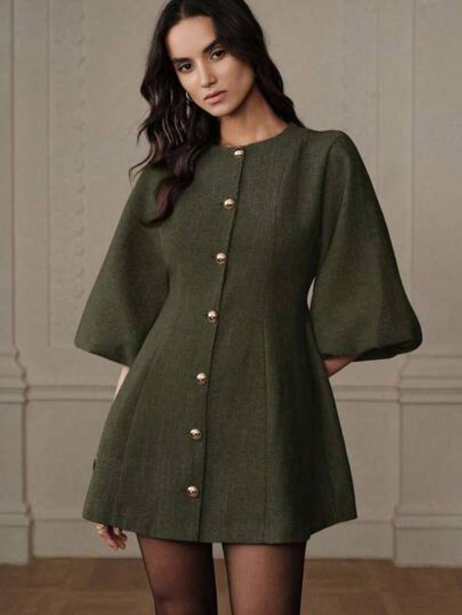 Women Midi Dresses - 綠色的 - 查看 1
