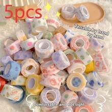 5 Rolls/10 Pieces Per Pack, Random Color, 0.98 Inch Elastic Bandage, Breathable Non-Woven Tape, Suitable For Sports, Writing, Daily Use And Pet Care - Multicolor - View 9