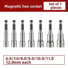 Long Hex Impact Socket Set - Heavy-Duty Extended Impact Sockets Compatible With Electric Impact Wrenches, Power Drills, And Pneumatic Screwdrivers; Designed For Removing Bolts And Nuts. - A - View 10