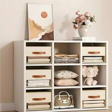 Wardrobe Organizer Storage Rack, Clothing Storage Drawer, Fabric Material Wardrobe Storage Rack, Stackable Clothing Organizer, Pull-Out Storage Drawer With Transparent Window, Underbed Storage Box - Beige - View 7