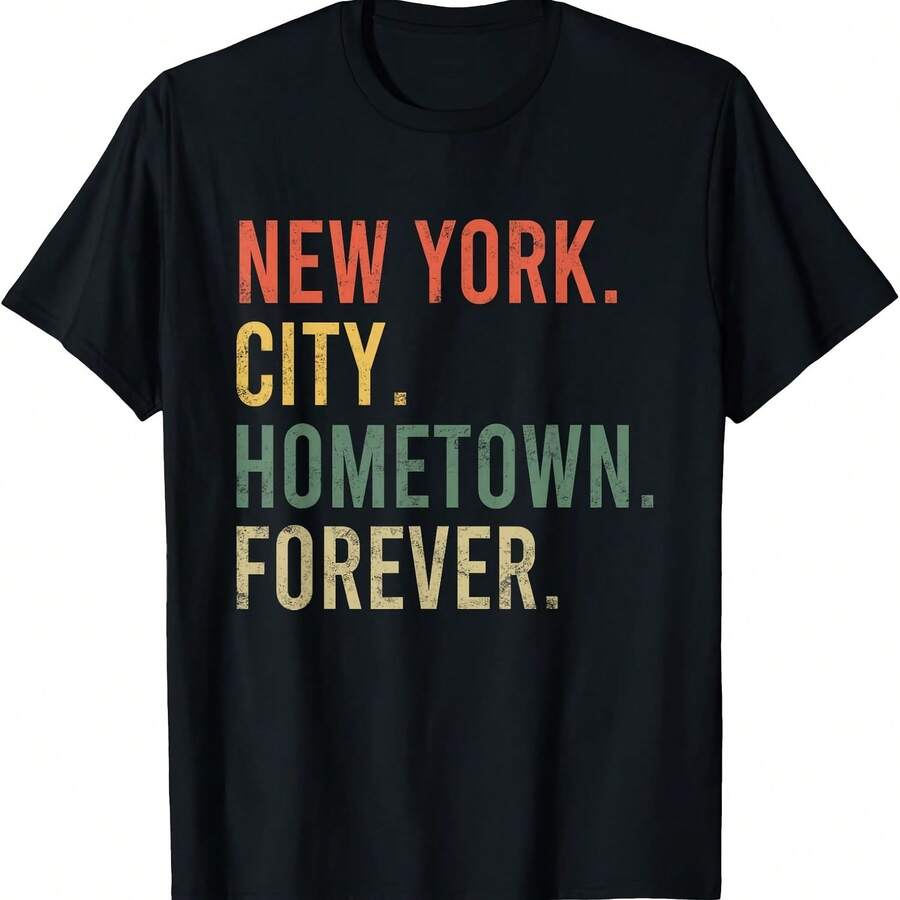 New York City Hometown Forever Vintage Citizen Gift T-Shirt - 款式 - 查看 1