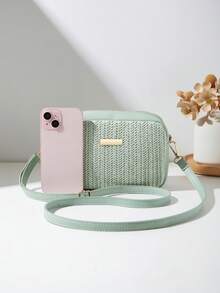 New Quilted Diamond Pattern Shoulder Crossbody Mini Bag For Women - Green - View 4