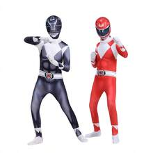 Disfraz de Cosplay de Power Rangers para Halloween, Traje de Tiranosaurio Rex, Tigre Blanco, Ropa Infantil, Traje de Cosplay - Power Rangers Verde - Ver 5