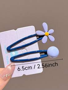 4 Peças/2 Peças Presilhas de Cabelo de Margarida Fofa de 6,5 cm/2,56 Polegadas para Mulheres, Presilhas de Cabelo de Flor Super Adoráveis, Presilhas de Franja com Contas, Acessórios de Cabelo Adequados para Uso Diário, Casual, Festa, Trabalho, Férias, Maquiagem, Combinação de Looks, Presilhas de Cabelo de Primavera, Presilhas de Cabelo de Verão, Presilhas de Cabelo de Outono, Presilhas de Cabelo de Inverno (Sem Embalagem de Cartão de Papel, Cartão de Papel Apenas para Fotografia) - Multicolorido - Visão 3