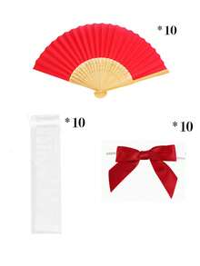 1/3/10/15/30 peças Leques de papel dobráveis minimalistas essenciais para o verão, estilos branco e colorido, leques portáteis de mão, adequados para casamento, festa, cerimónia de batismo, presentes para a noiva, decoração DIY e adereços de fotografia - Multicolorido - Ver 39
