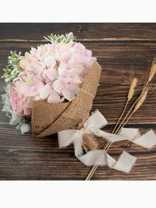 4/3/1 Roll Beige Handmade Brushed Edge Tassel Chiffon Ribbon, Suitable For Wedding Invitations, Bridal Bouquets, Gift Wrapping, DIY Crafts, Bow Making, Wedding And Event Background Decoration, Valentine's Day/Girlfriend's Day/Bachelorette Party Balloon And Gift Decoration, Birthday Party, Table Centerpiece Decoration, Bedroom And Living Room Decor, Holiday Decoration Essential - Multiple Styles - View 6