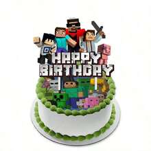 New Steve Pixel Block MC Theme Party Decoration Balloon Set Birthday Party Decor Props Balloons - View 7