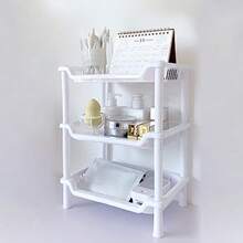 Bathroom Countertop Tray 3-Tier Countertop Organizer Removable Multifunctional Cosmetics Storage Shelf Rack for Small Spaces/1327 - como en la imagen - Ver 3